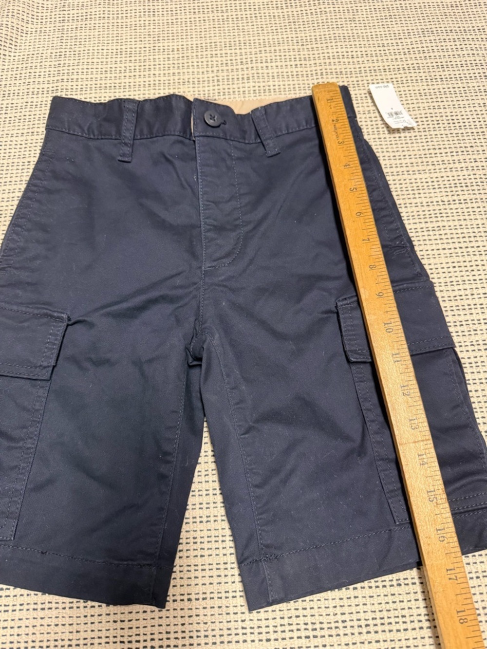 🔥🔥5/$25! 2 Piece Boys Navy Cargo Shorts and Hooded Flannel - Picture 5 of 5
